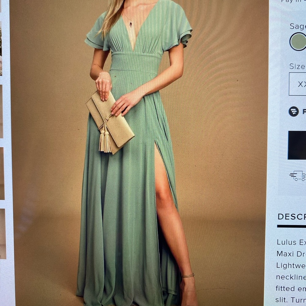 Sage Green Maxi or bridesmaid’s Dress!
